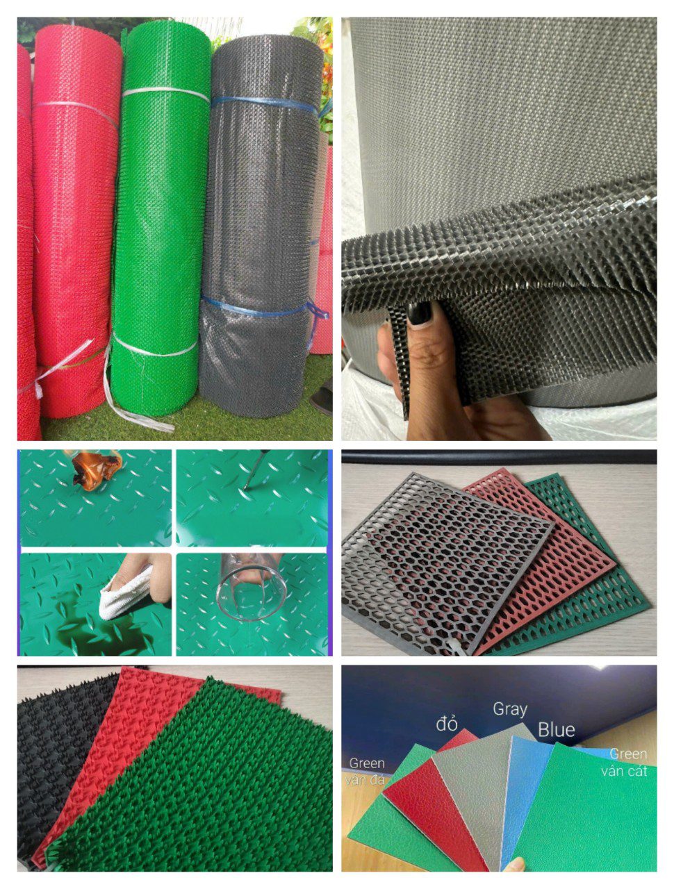 Thảm nhựa hoa cúc,Thảm gai mít,Thảm tổ ong,Thảm vân lá chống trơn trượt